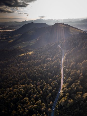 Herbststimmung mit Blick auf das Bödele in Vorarlberg